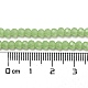 模造翡翠ガラスビーズスタンド  多面カット  ラウンド  薄緑  3~3.5mm  穴：0.6mm  約174~175個/連  21.18''~21.34''（53.8~54.2センチメートル） EGLA-A035-J3mm-D01-5