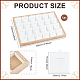 24 сетчатый бамбуковый подвесной дисплей-поднос с демонстрационными карточками из искусственной кожи ODIS-WH0086-091A-02-2