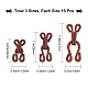 Gorgecraft 48Sets 3 style Cloth and Iron Hook and S-Hook Clasps IFIN-GF0001-17-2