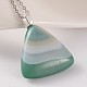 Mixed Triangle Natural Agate Pendants PALLOY-JF00141-2