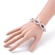 Bracelet en perles d'améthyste naturelle et perles de coquillages BJEW-TA00029-01-2
