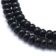 Chapelets de perles en pierre noire synthétique G-E507-24A-3
