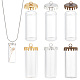 PH PandaHall 6 Sets Tube Glass Vial with Brass Stopper GLAA-PH0002-36-1