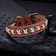 Rétro x bracelets unisexes de cordon en cuir en forme BJEW-BB16030-2