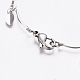 304 Stainless Steel Heart Charm Bracelets BJEW-G628-03P-3