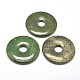 Colgantes de pirita teñida natural del disco donut / pi G-I125-42-1