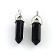 Synthetic Blue Goldstone Pendants with Alloy Findings G-R278-26P-1