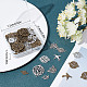 Sunnyclue 1 scatola 72 pezzi 12 stili charms connettore fiore albero della vita charms connettore collegamento in metallo fascino farfalla girasole fascino per la creazione di gioielli charms fai da te orecchino collana braccialetto artigianato TIBE-SC0001-78-7