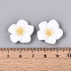 Кабошоны из непрозрачной смолы в виде цветка плюмерии CRES-T025-30A-02-4