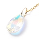 Crystal Chandelier Glass Teardrop Pendant Decorations HJEW-D029-04G-A-5