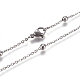 304 Stainless Steel Cable Chain Necklaces NJEW-L159-08D-P-1