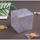 水玉柄の透明なPVC正方形の好意ボックスキャンディトリートギフトボックス  結婚披露宴のベビーシャワーの荷箱のため  透明  15x10.05x0.04cm  ボックスサイズ：5x5x5cm X-CON-WH0070-99-2