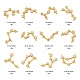 12pcs 12 colgantes de circonita cúbica transparentes micro de latón de estilo ZIRC-LS0001-02G-3