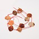 Natural Carnelian Dyed Pig Head Bead Strands G-P071-32-2
