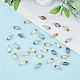 30Pcs 5 Colors Natural Freshwater Shell Rice Charms PALLOY-AB00092-4