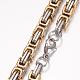 201 Stainless Steel Byzantine Chain Necklaces NJEW-K062-01C1-7mm-2