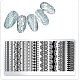 Plaques d'estampage à ongles en acier inoxydable MRMJ-E006-10C-1