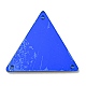 三角形のアクリルミラーにラインストーンを縫い付けます  衣料品アクセサリー  マルチ連リンク  ブルー  24.5x28x4mm  穴：1.2mm MACR-G065-02A-02-1