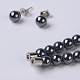 Non-Magnetic Synthetic Hematite Jewelry Sets SJEW-JS00970-4