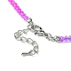 Facettierte Unterlegscheibe-Glasperlen-Halskette für Frauen NJEW-M208-01K-5