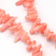 Copeaux teints brins de perles de corail synthétiques CORA-Q026-01E-1