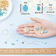 SUNNYCLUE 1 Box DIY 10 Pairs Turquoise Beads Dangle Earring Kits Brass Linking Rings Charms Bar Links Frames Charms Jewelry Connectors with Jump Rings for DIY Making Jewelry Earring DIY-SC0017-34-3