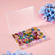 Cheriswelry 96pcs 8 colores hebras de perlas de vidrio transparente GLAA-CW0001-04-8