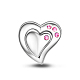 Cuore di tinysand 925 perline europee in argento sterling TS-C-095-2