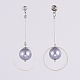 Pendientes de perlas colgantes de vidrio EJEW-JE03964-03-2