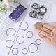 40 шт. 4 стиля фурнитуры для сережек-колец из нержавеющей стали 304 STAS-SC0007-30-3