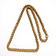 304 Stainless Steel Wheat Chain Necklaces NJEW-E048-16G-2