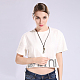 Adjustable Retro Zinc Alloy Pendant and Leather Cord Choker Lariat Necklaces NJEW-BB16014-A-8