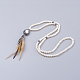 Eau douce naturelle pendentifs de perles NJEW-F174-29-2