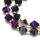 Нити бусин из натурального окрашенного и нагретого полосатого агата/полосчатого агата G-I376-B07-01-3