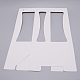 折り畳み式のインスピセート紙箱  ポータブルギフト包装ボックス  ベーカリーケーキカップケーキボックスコンテナ  長方形  ホワイト  22.2x11.9x35.4cm CON-WH0079-06D-2