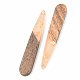 Transparent Resin & Walnut Wood Pendants RESI-S389-039A-B-3