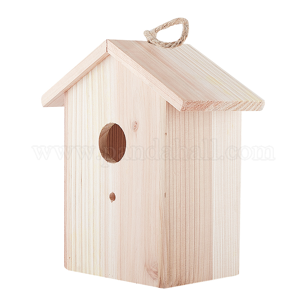 Shop AHANDMAKER Wooden Bird House for Outdoor Hanging，Natural birds