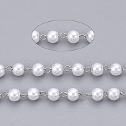Handmade ABS Plastic Imitation Pearl Beaded Chains CHS-T003-01P