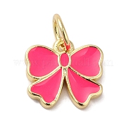 Подвески из латуни с покрытием из эмали KK-B092-13G-02