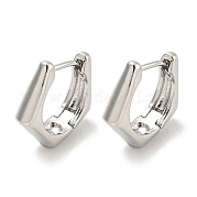 Brass Hoop Earrings EJEW-L211-010S-P