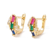 Массивные серьги-кольца с кубическим цирконием EJEW-F282-17G
