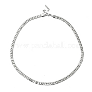 Не тускнеющая кубинская цепочка из нержавеющей стали 304 NJEW-K249-01A-P