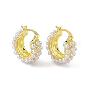 Серьги-кольца из латуни для женщин EJEW-M213-28G
