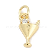 Латунные микро проложить кубического циркония подвески KK-Q028-70G-02