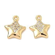 Подвески в виде звезд из латуни с микропаве из кубического циркония KK-A281-19G