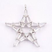 Латунные микро проложить кубического циркония подвески ZIRC-E149-09P