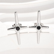 Серьги-гвоздики из нержавеющей стали 304 крест EJEW-F361-07P