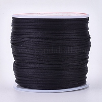 20m/Lot 1.5 2mm Chinese Knotting Silk Macrame Cord Nylon Black