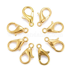 Zink Legierung Karabinerverschlüsse Karabinerverschluss, Papagei-Auslöseverschlüsse, Cadmiumfrei und Nickel frei und Bleifrei, golden, 12x6 mm, Bohrung: 1.2 mm