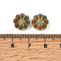 Peinture à cuisson et perles de verre entrelacées de métal doré&nbsp;GL-CBA1477-13D